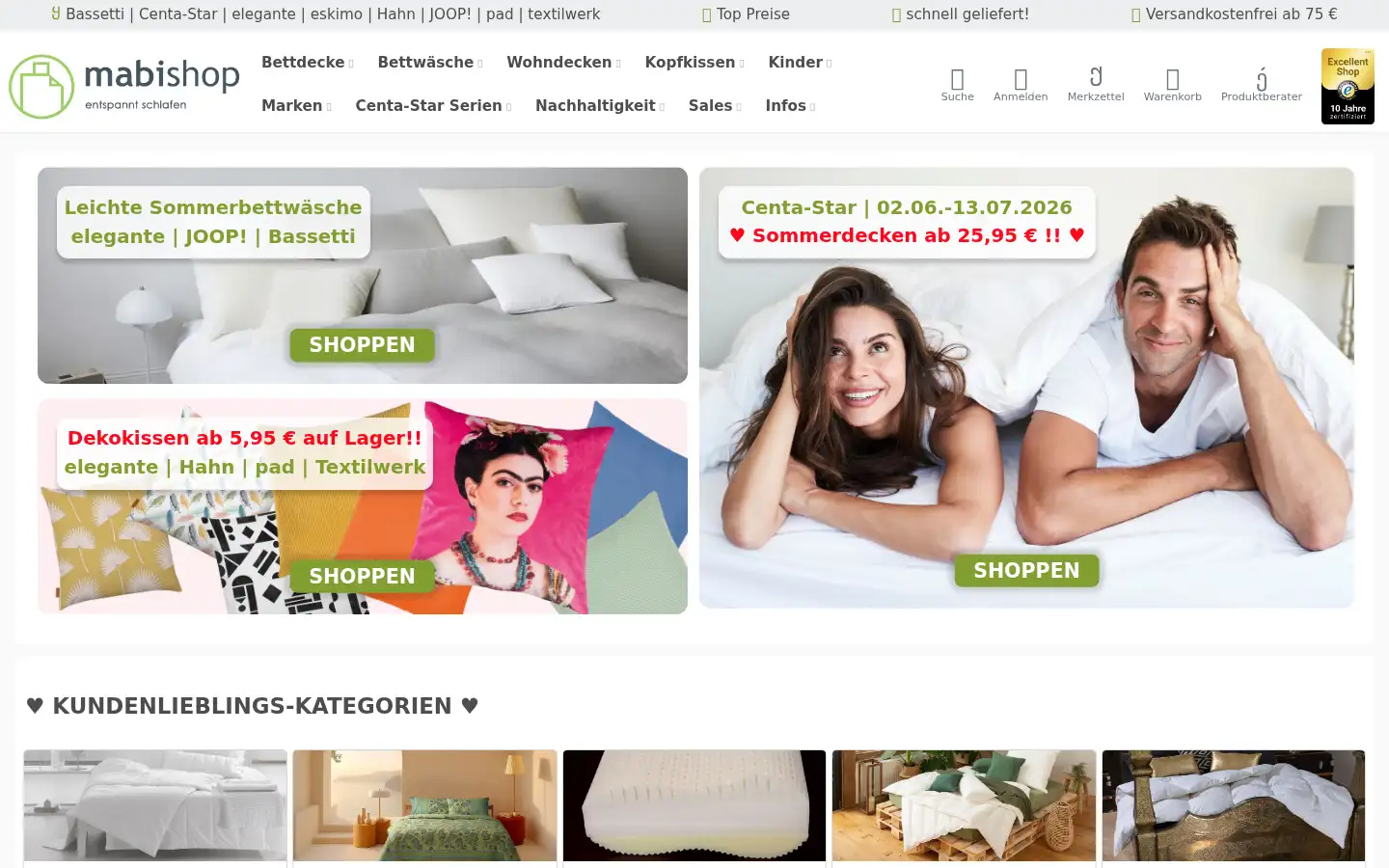 Screenshot of mabishop.de