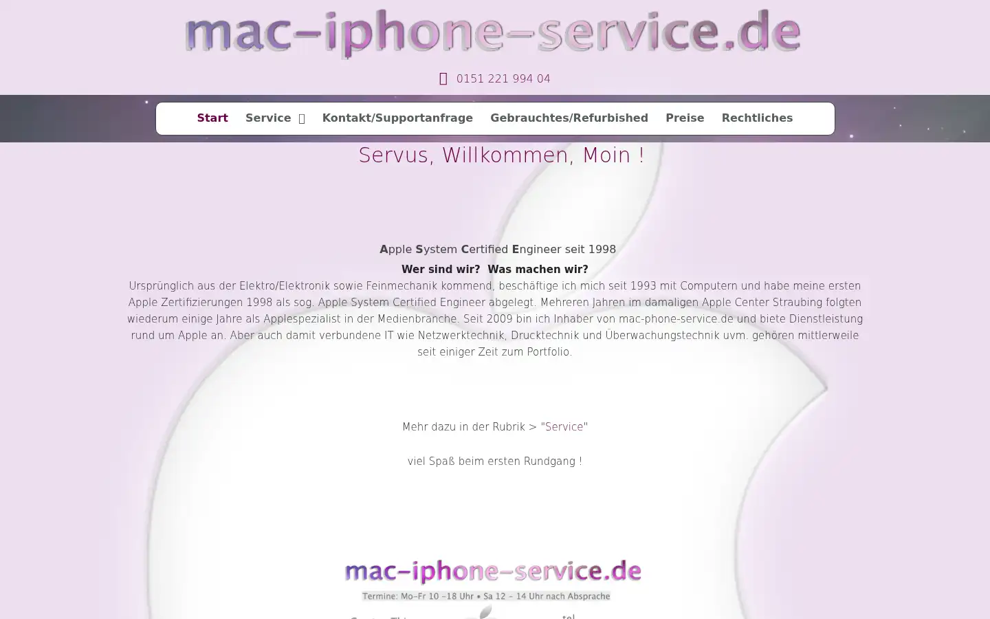 Screenshot of mac-iphone-service.de