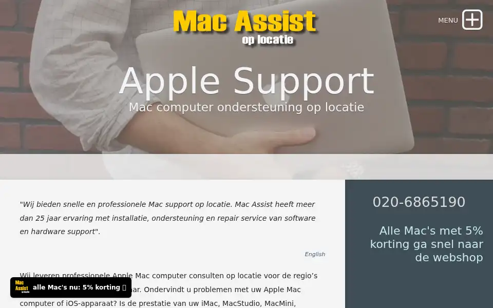 Screenshot of macassist.nl