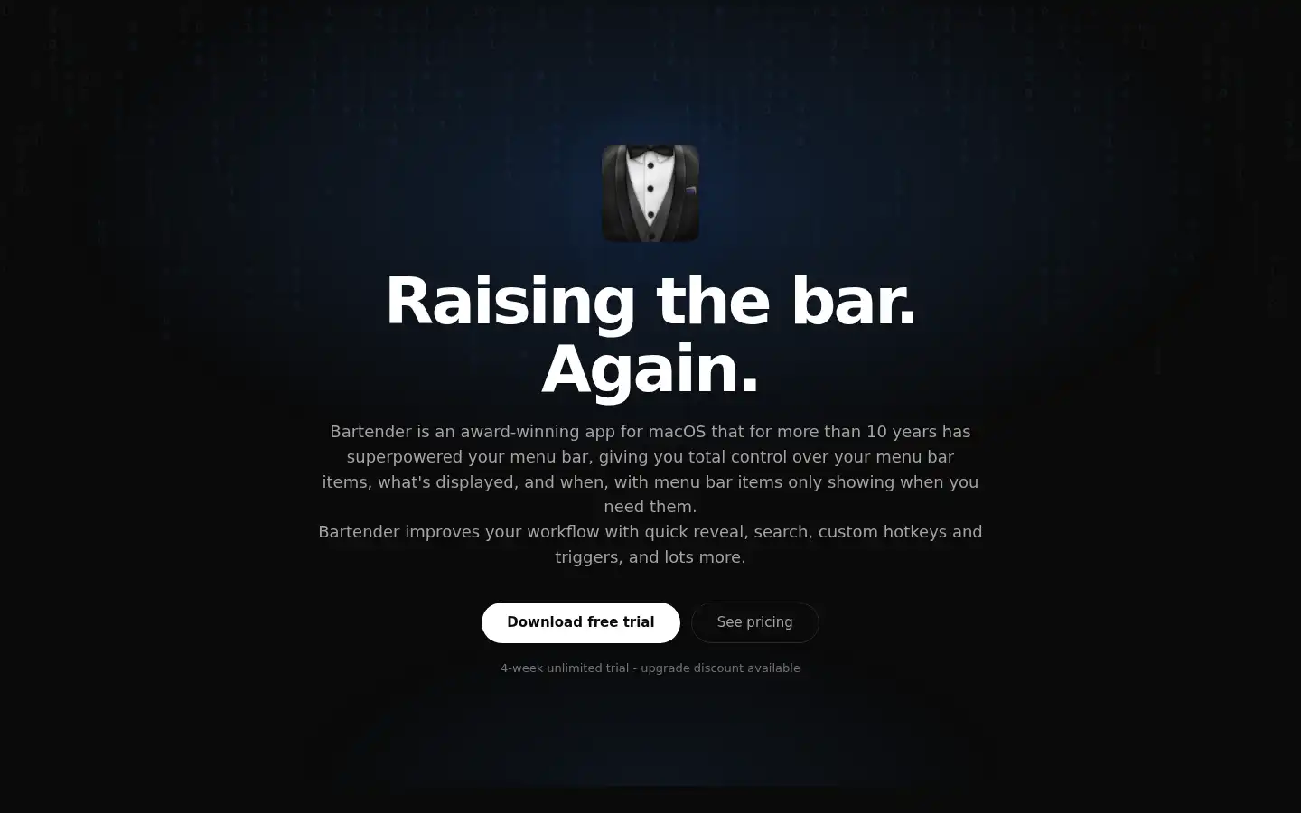 Screenshot of macbartender.com