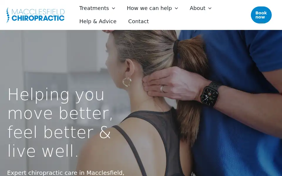 Screenshot of macclesfieldchiropracticclinic.co.uk