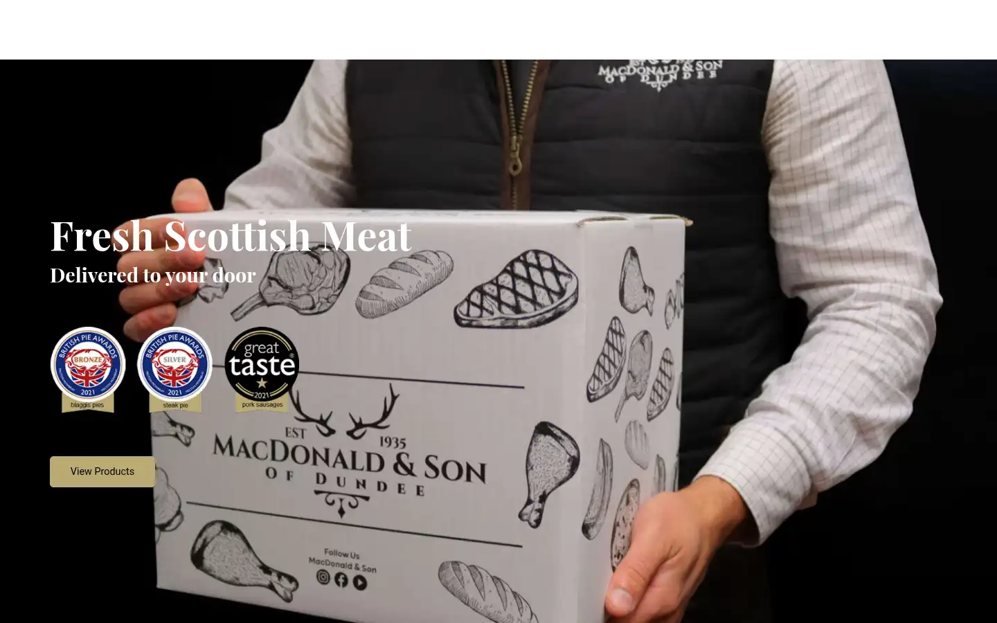 Screenshot of macdonaldbutchers.co.uk