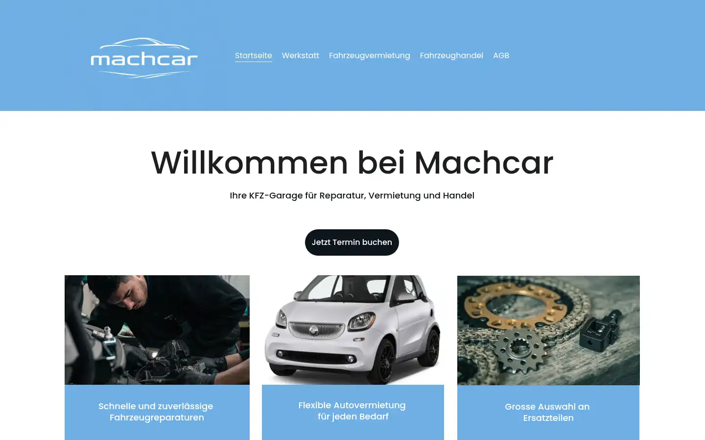 Screenshot of machcar.ch