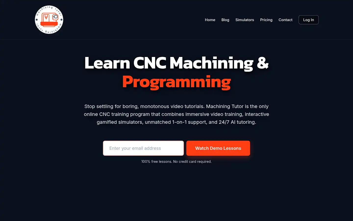Screenshot of machiningtutor.com