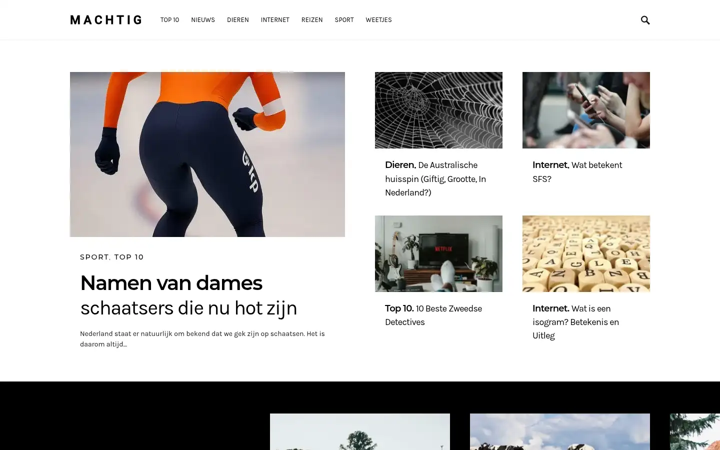Screenshot of machtig.nl