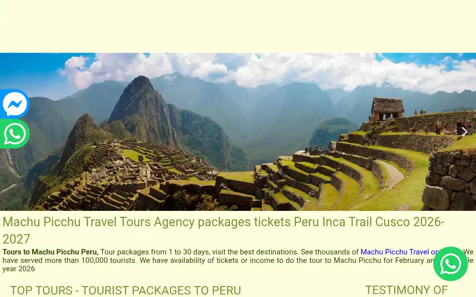 Screenshot of machupicchu.com.pe