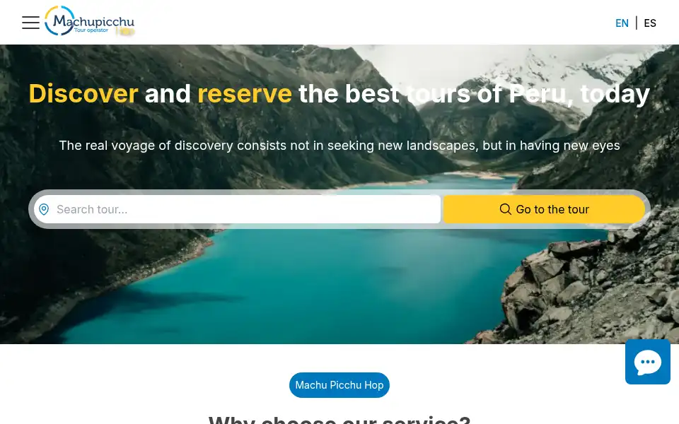 Screenshot of machupicchuhop.com