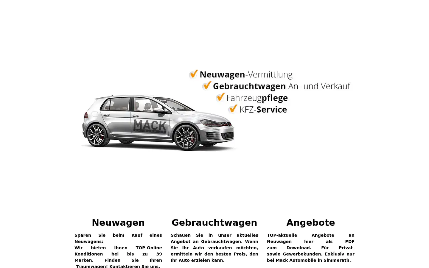 Screenshot of mackautomobile.de