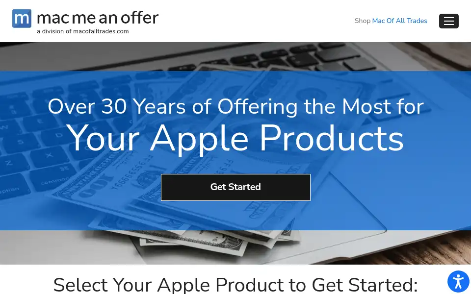 Screenshot of macmeanoffer.com