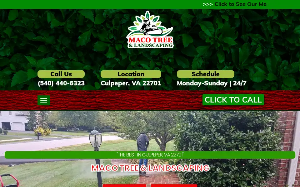 Screenshot of macotreelandscaping.us