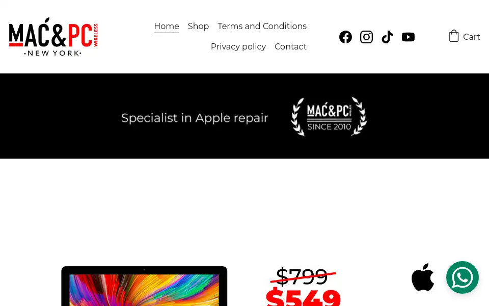Screenshot of macpcwireless.com
