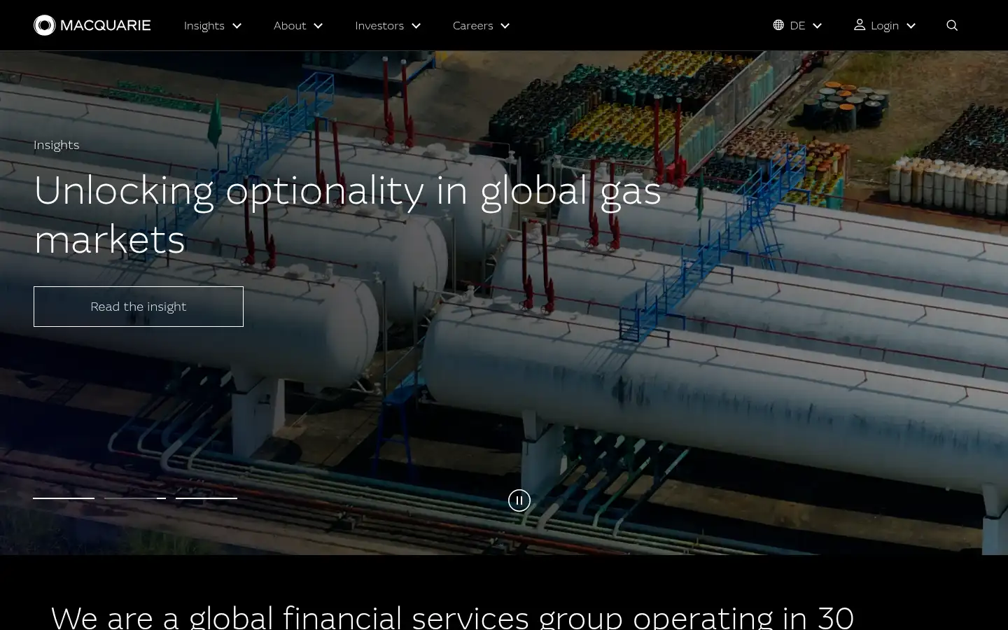 Screenshot of macquarie.com
