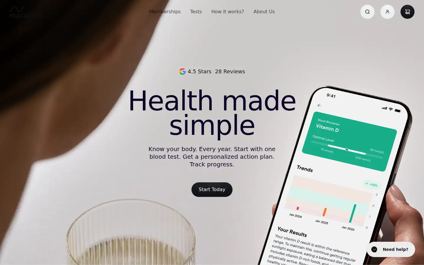 Screenshot of macromo.com