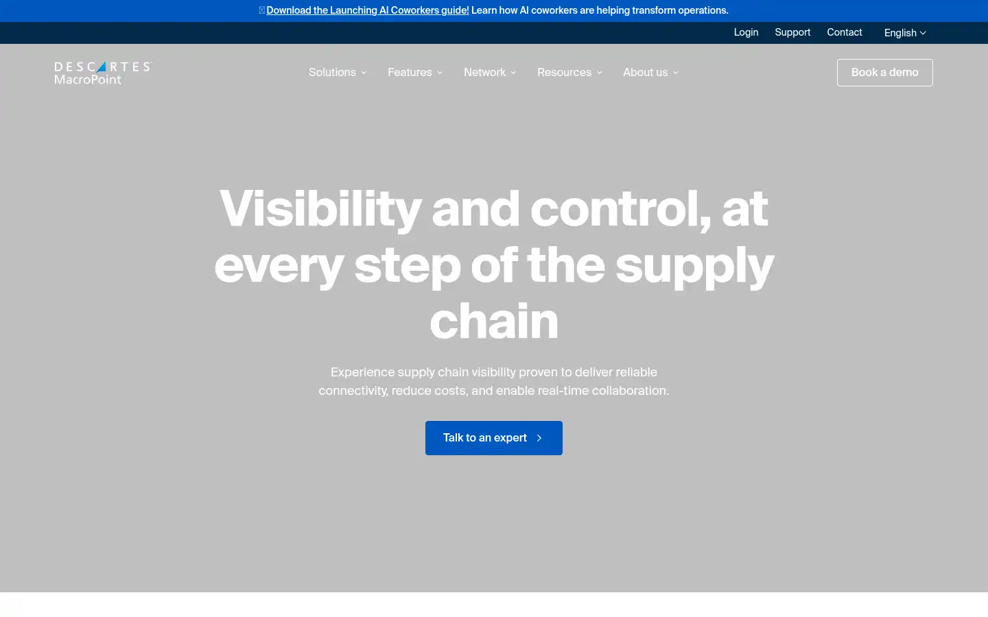 Screenshot of macropoint.com