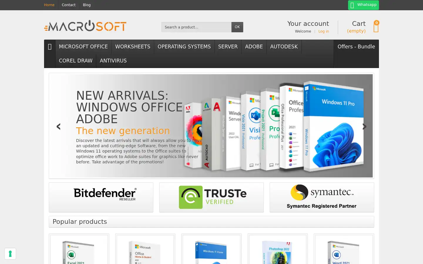 Screenshot of macrosoft.store