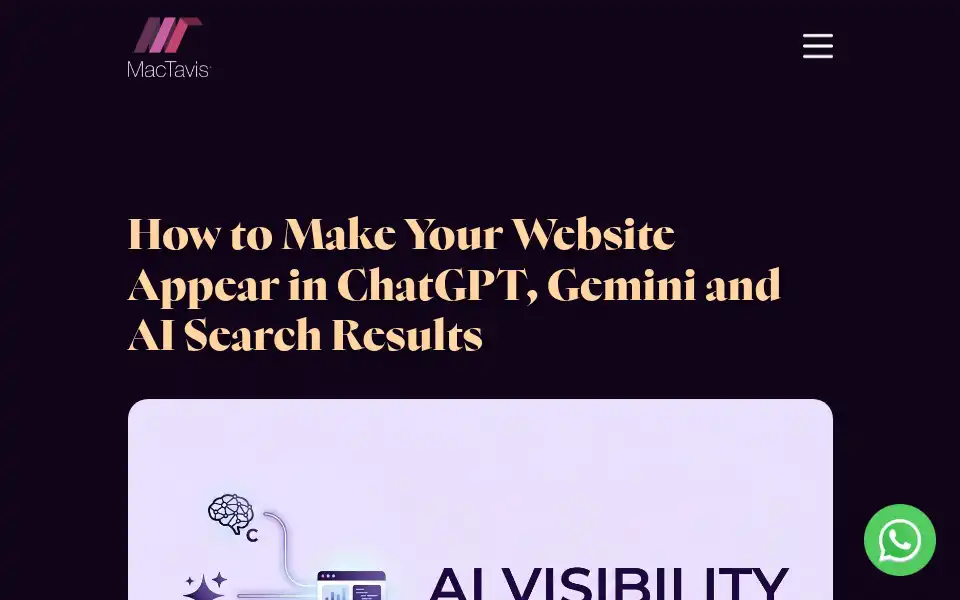 Screenshot of mactavis.com