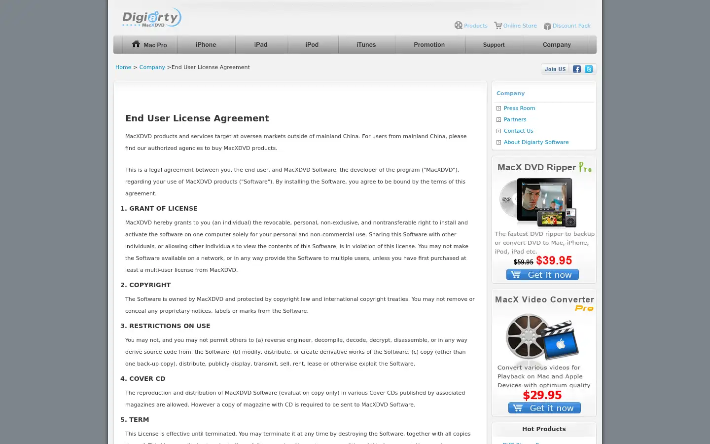 Screenshot of macxdvd.com