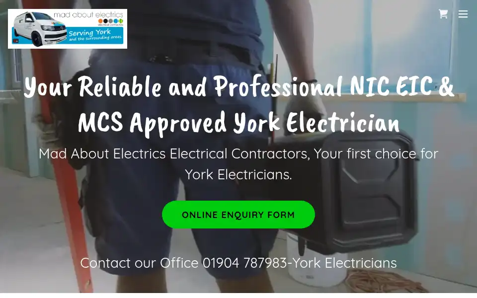 Screenshot of madaboutelectrics.com