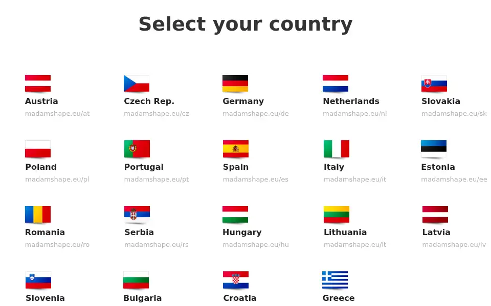 Screenshot of madamshape.eu