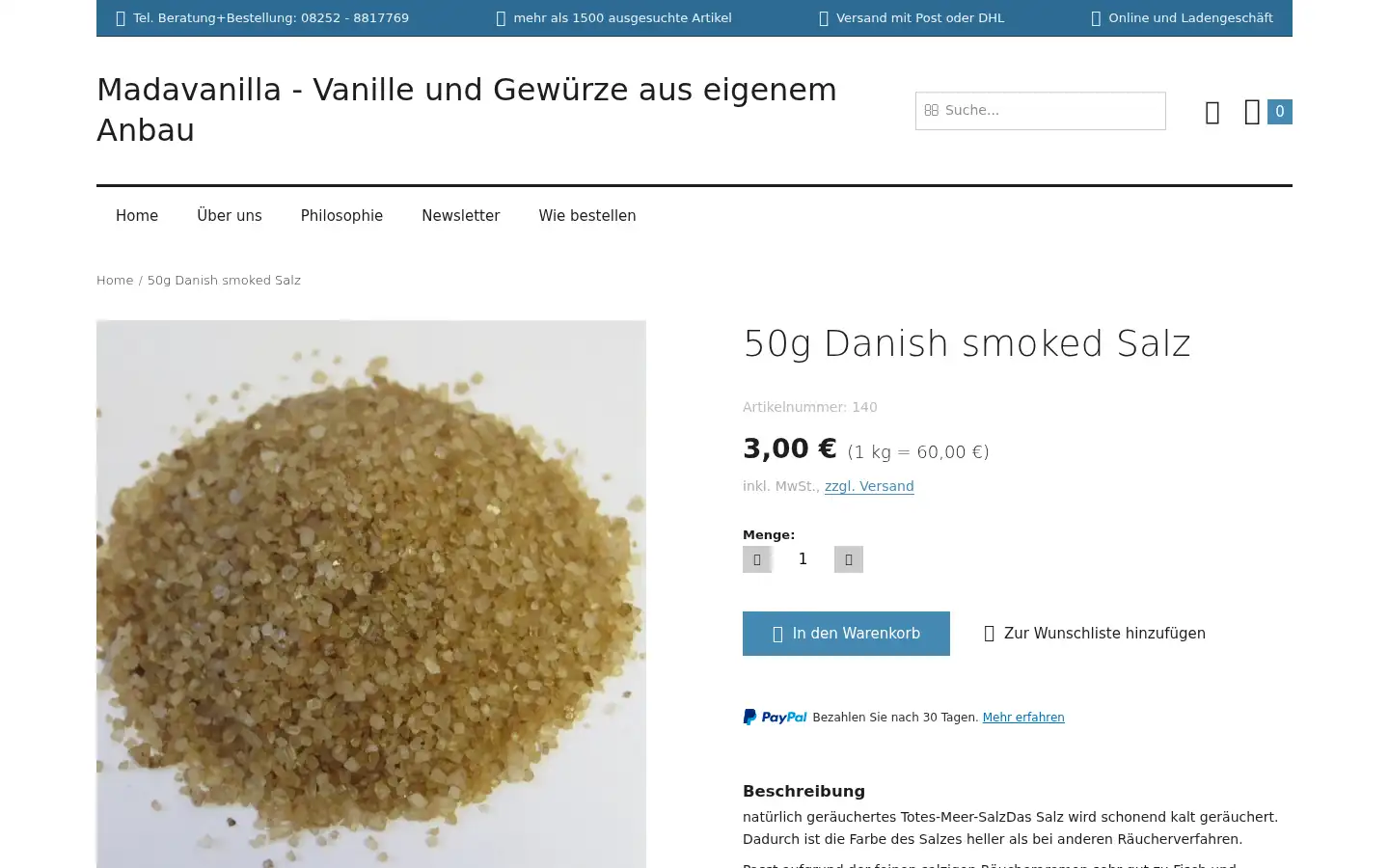 Screenshot of madavanilla.de