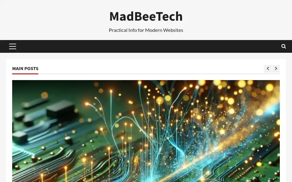 Screenshot of madbeetech.com