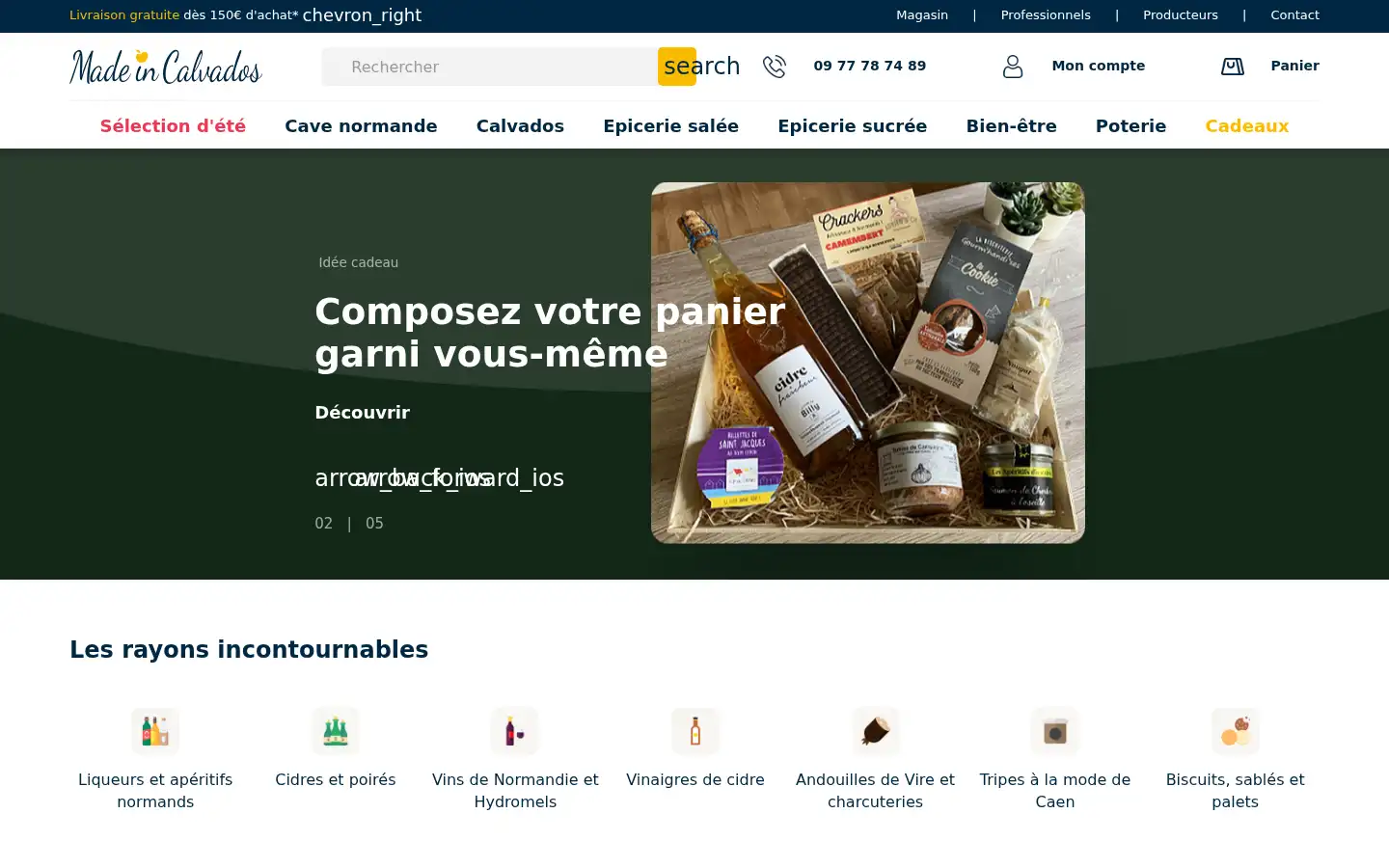 Screenshot of madeincalvados.com