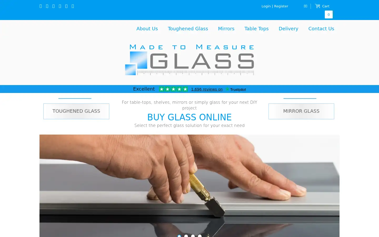 Screenshot of madetomeasureglass.co.uk