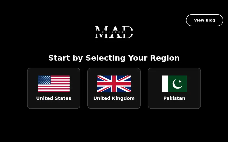 Screenshot of madhustlers.com