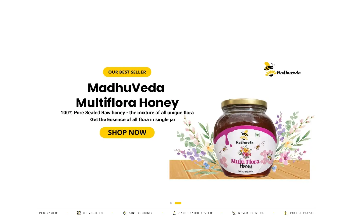 Screenshot of madhuveda.com