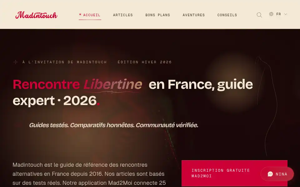 Screenshot of madintouch.com