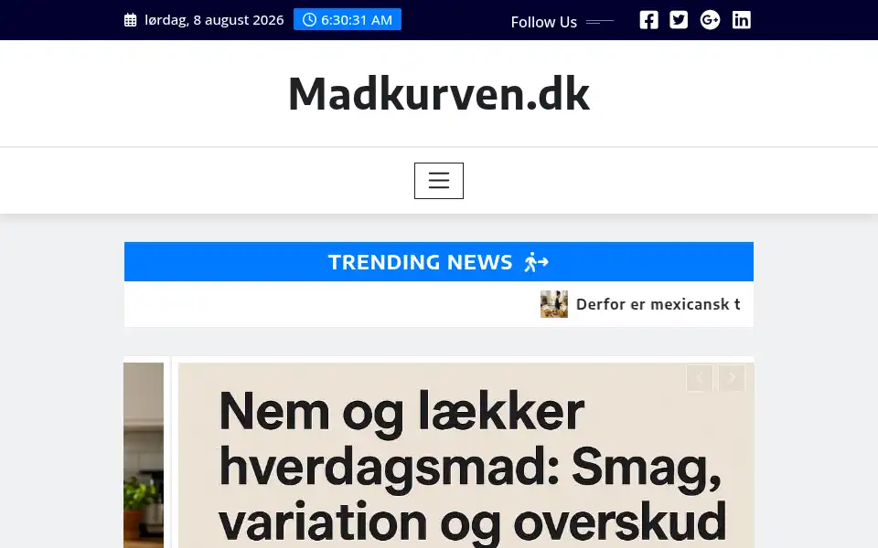 Screenshot of madkurven.dk