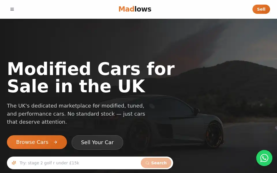 Screenshot of madlows.co.uk