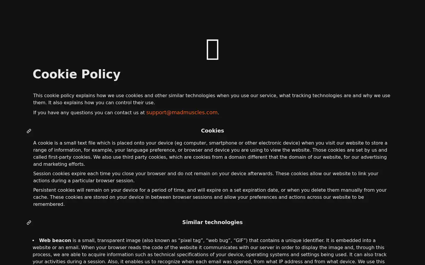 Screenshot of madmuscles.com