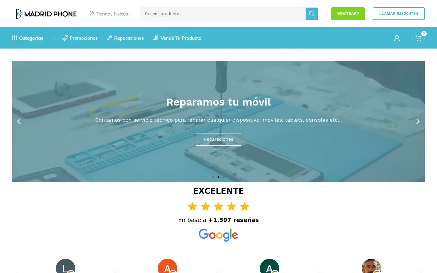 Screenshot of madridphone.com