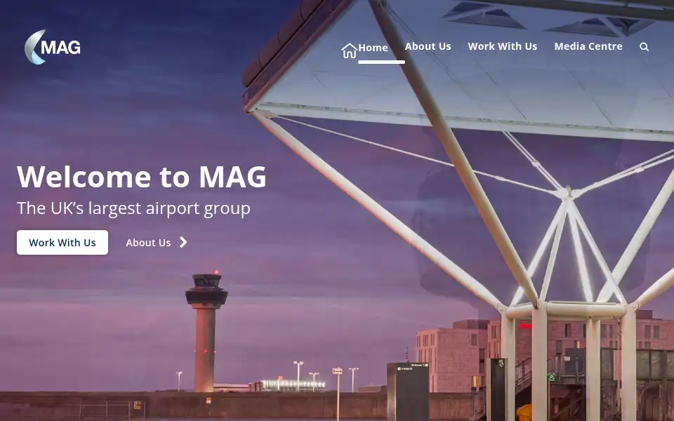 Screenshot of magairports.com