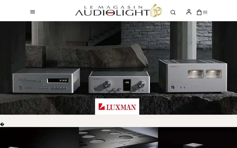 Screenshot of magasinaudiolight.com