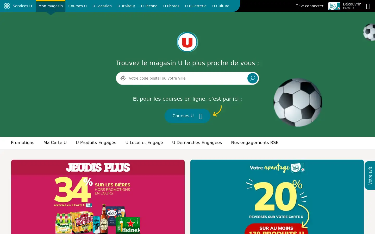 Screenshot of magasins-u.com