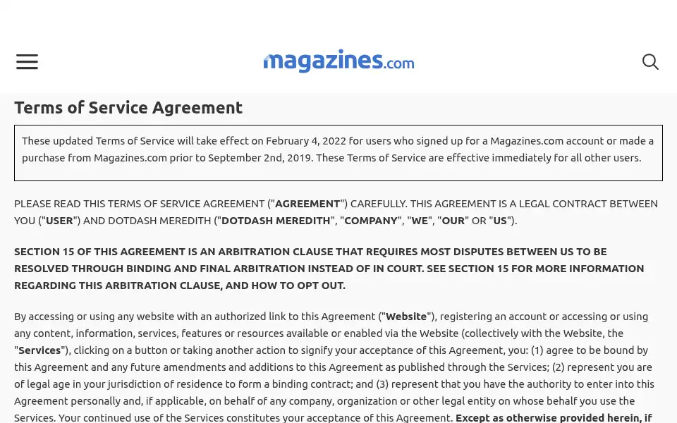 Screenshot of magazinediscountcenter.com