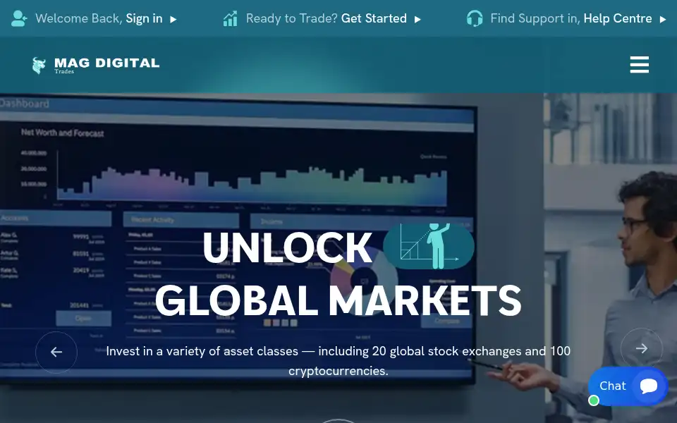 Screenshot of magdigitaltrades.com