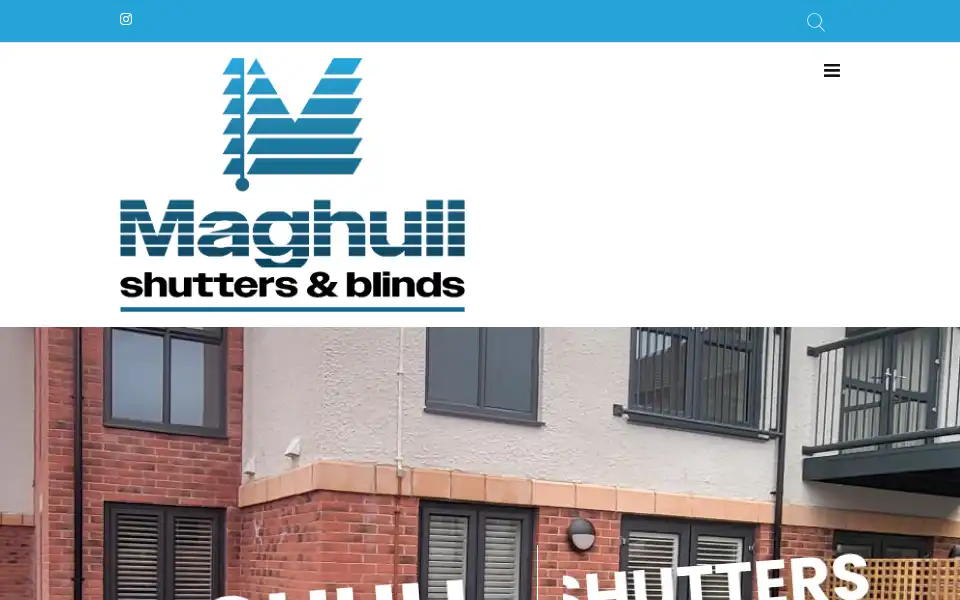 Screenshot of maghullshuttersandblinds.co.uk