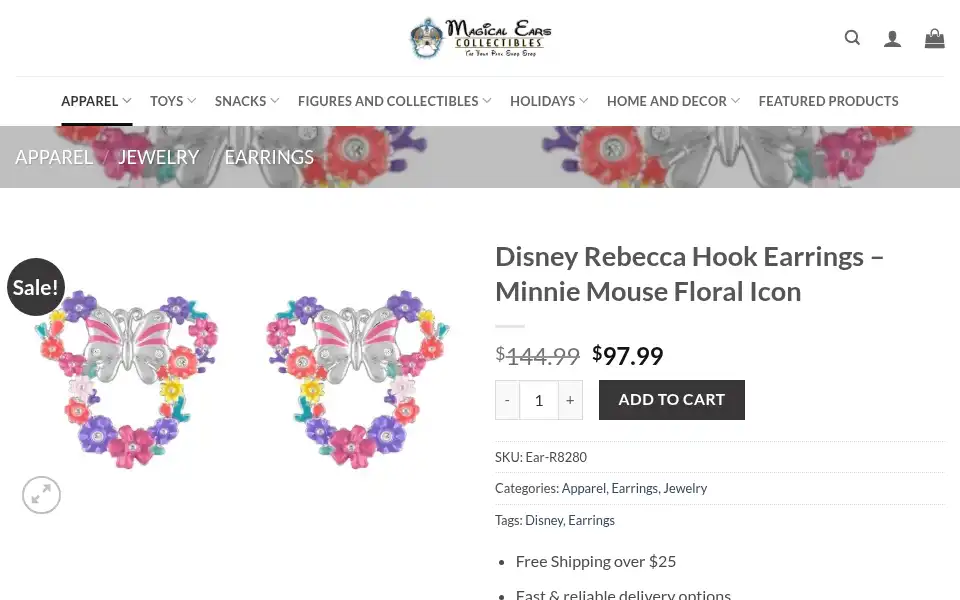 Screenshot of magicalearscollectibless.com