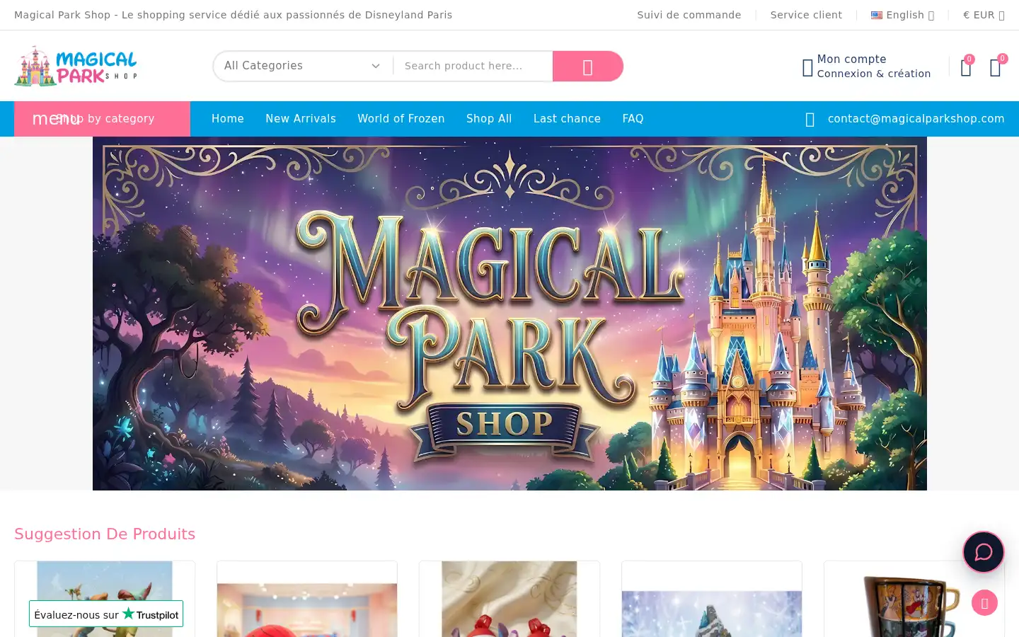 Screenshot of magicalparkshop.com