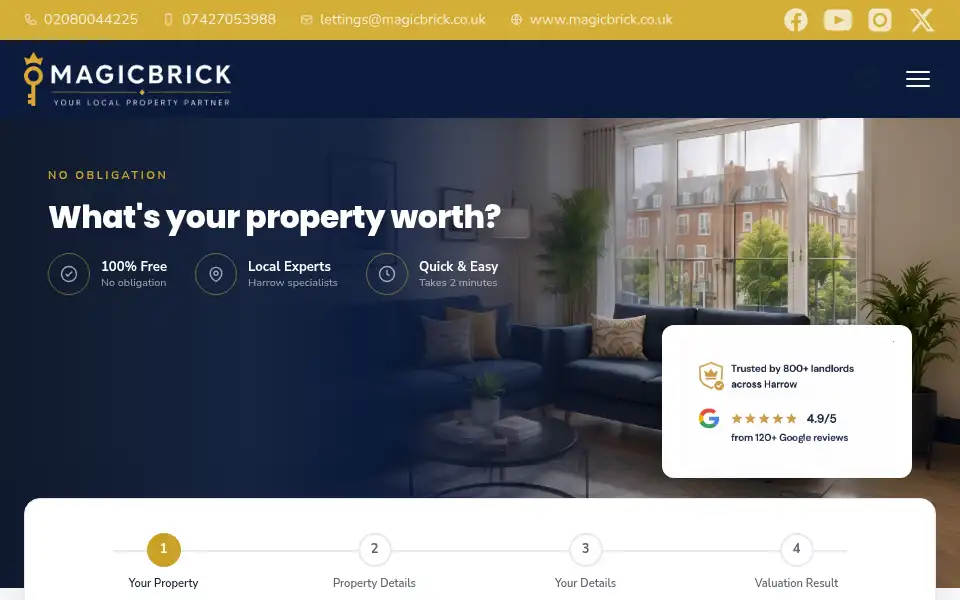Screenshot of magicbrick.co.uk