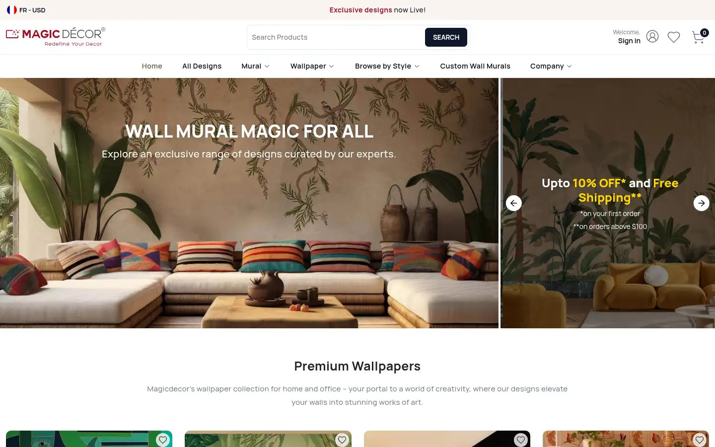Screenshot of magicdecor.com