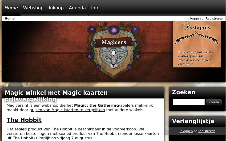 Screenshot of magicers.nl
