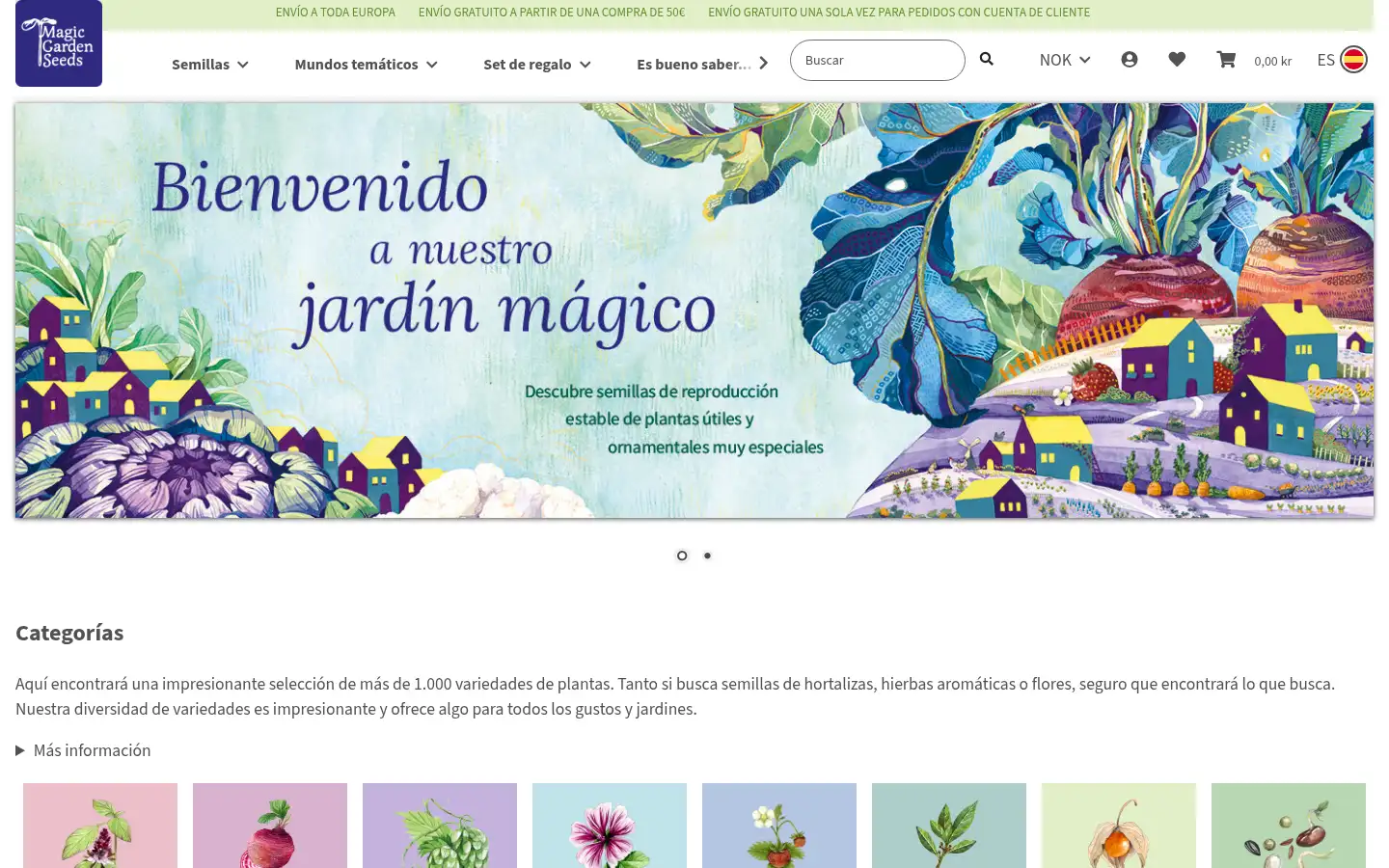 Screenshot of magicgardenseeds.es