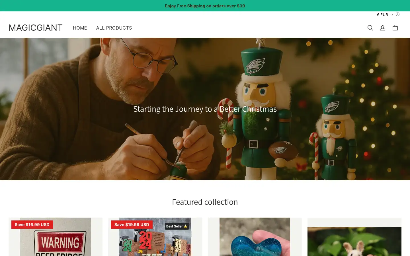 Screenshot of magicgiant.shop