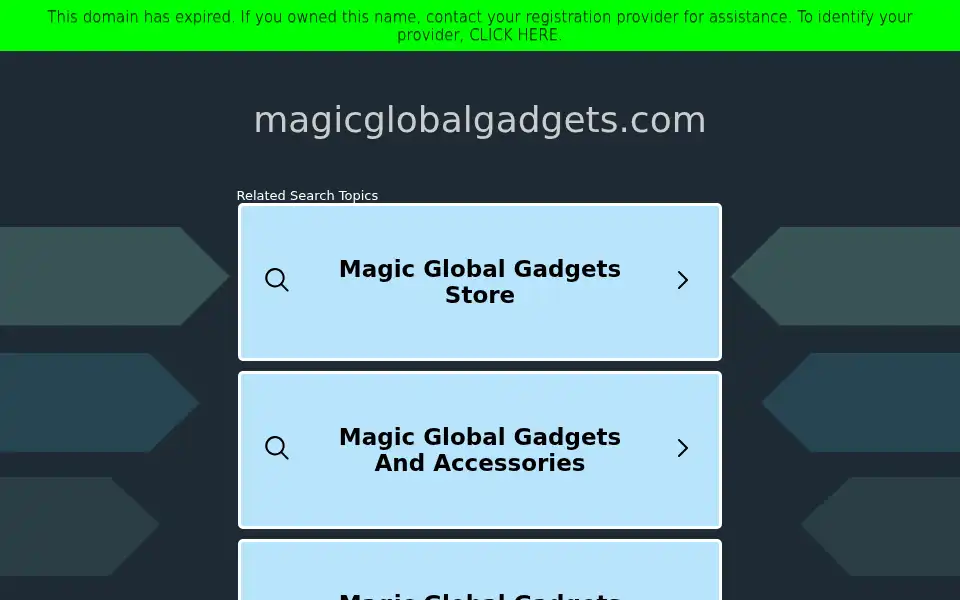 Screenshot of magicglobalgadgets.com
