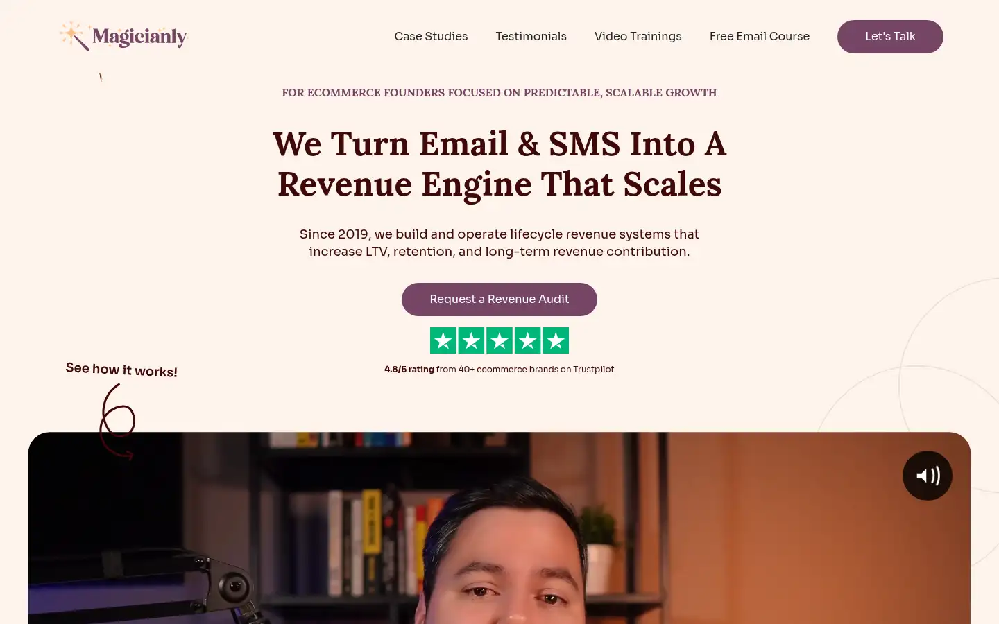 Screenshot of magicianly.com
