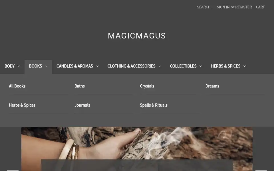 Screenshot of magicmagus.com
